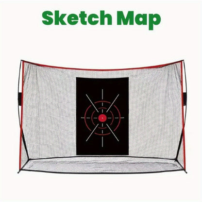 Golf Practice Target Frameless No-Net Design | Portable Indoor & Outdoor Golf Training Aid with Multiple Target Zones for Home Driveway & Backyard