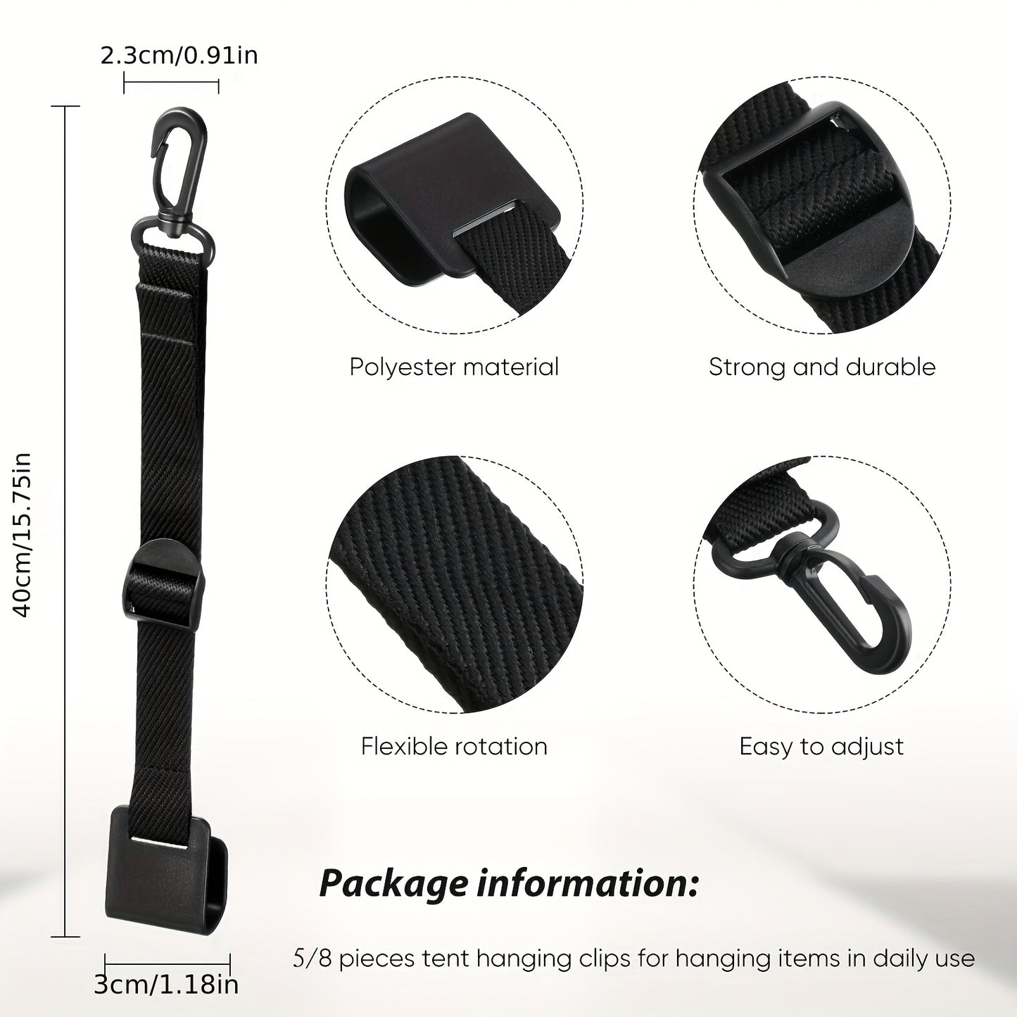 Canopy Hanging Clips for Tent & Vendor Booth – Heavy Duty Clip Set for Hanging Signs, Flags, Lanterns & Banners – Outdoor Camping & Exhibition Display Clips, Black, 5pcs or 8pcs