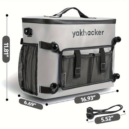 Kayak Cooler Bag with Lawn-Chair Style Seat Back – Insulated Portable Ice Chest for Kayaking, Boating, Beach, Camping & Travel, Adjustable Shoulder Strap, Keeps Drinks & Snacks Cold All Day