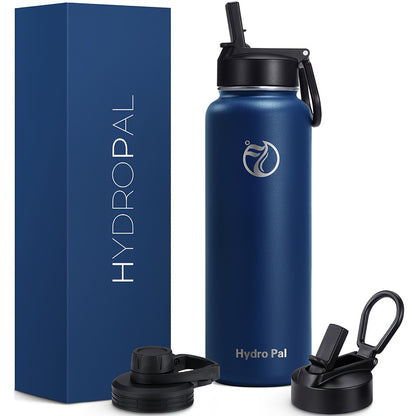 40oz Vacuum Insulated Water Bottle Stainless Steel Water Jug with 2-in-1 Lid Chug Lid Straw Lid Double Wall Hot Cold 12 Hours Leakproof for Gym Camping Travel