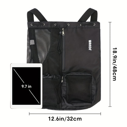 Mesh Drawstring Swim Bag – Quick-Dry Sports Backpack with Wet Pocket for Swimming, Gym & Beach, Lightweight Travel Bag for Women & Men, Adjustable Drawstring, 8 Colors