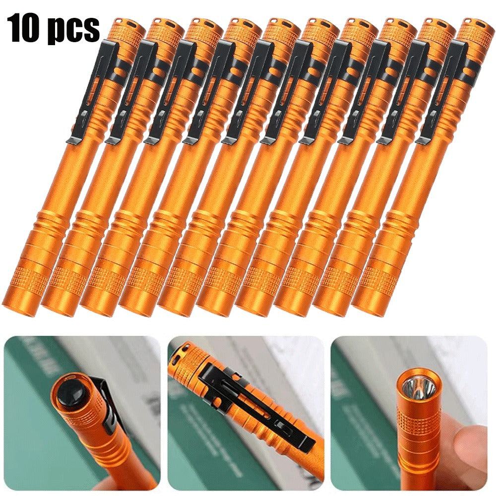 Pen Light Flashlights Bulk Pack with Clip - Mini Slim LED Pocket Torch for Camping, Outdoor, Home & Emergency Use, 5/10/20pcs (Batteries Not Included)