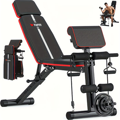 14-in-1 Adjustable Weight Bench Foldable – 770lb Capacity, Multi-Function Full Body Strength Training, Space-Saving Design – Home Gym Workout Bench