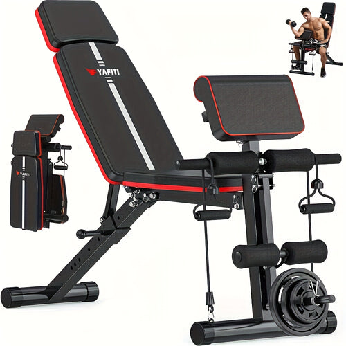 14-in-1 Adjustable Weight Bench Foldable – 770lb Capacity, Multi-Function Full Body Strength Training, Space-Saving Design – Home Gym Workout Bench