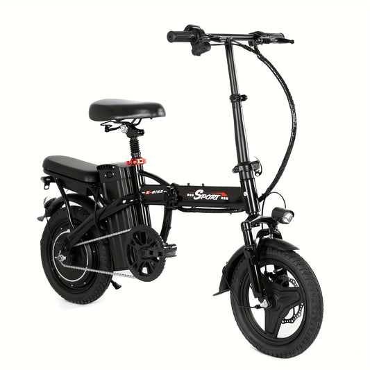 650W Electric Bicycle Folding 48V 10.5Ah Removable Battery, 14" Commuter E-Bike for Men & Women