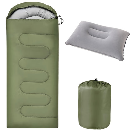 Lightweight Sleeping Bag for Backpacking Camping Hiking - 68°F Warm Weather Rating, Compression Bag Included, Outdoor Travel Hunting Sleep Bag for Adults