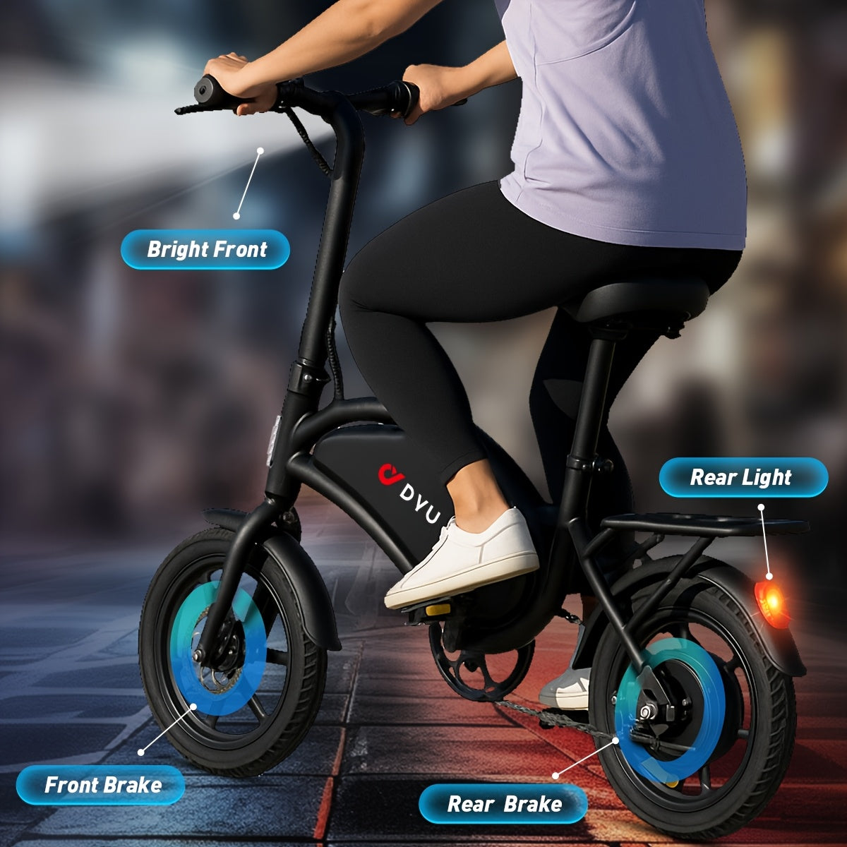 Folding Electric Bike 500W for Adults – 19.9MPH 25-Mile Range Commuter E-Bike with 36V 7.8Ah Removable Battery, LCD Display, Multi-Shock Absorption & Lightweight Durable Frame