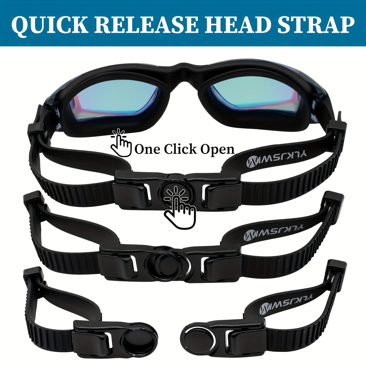 Anti-Fog Swim Goggles 2 Pack for Adults & Youth – Professional Mirrored Pool Goggles with UV Protection, No-Leak Wide View Lens, Adjustable Strap for Men Women Kids Swimmers
