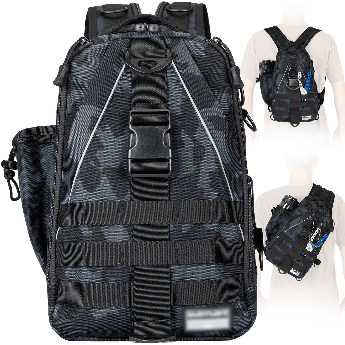 Waterproof Fishing Backpack Tackle Sling Bag – Rod Holder Daypack for Shore, Kayak & Fly Fishing | Men Women Outdoor Gear