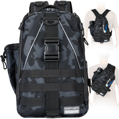 Waterproof Fishing Backpack Tackle Sling Bag – Rod Holder Daypack for Shore, Kayak & Fly Fishing | Men Women Outdoor Gear