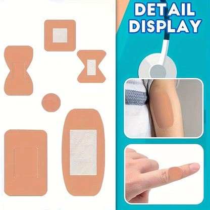 Adhesive Bandages 360pcs - Flexible Fabric Fingertip & Knuckle Bandages Set, Breathable Cloth Elastic First Aid Bandages in 12 Assorted Sizes, Spot Wound Care for Home, Office & Outdoor Emergency Kit