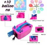 New Rose Red High Power Balloon Pump + 10 Balloons