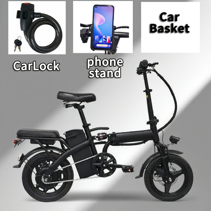 Folding Electric Bike 48V 500W, 15-20MPH Commuter E-Bike for Adults