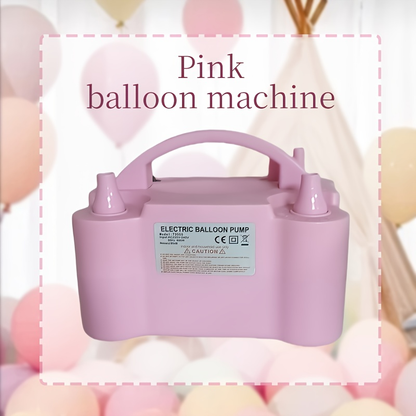 Electric Balloon Pump Double Nozzle 600W – Portable Fast Balloon Blower Inflator for Party Decoration, Birthday, Wedding & Events, 110V-120V, Multiple Colors with Optional Balloon Kit (Green, Rose Red, Pink, Blue, Orange)