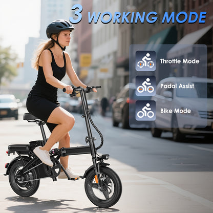 Folding E-Bike 14" – 48V 10AH Removable Battery 350W Motor