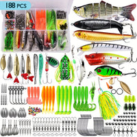 188 pcs fishing lures kit