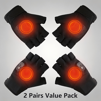 2 pairs of half-finger gloves