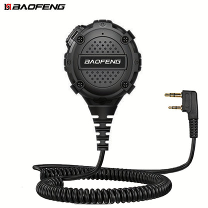 Walkie Talkie Remote Speaker Microphone H3 Lightweight Shoulder Mic PTT for Two Way Radio Clear Communication Outdoor Hiking Camping Tactical Black