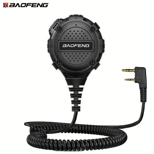 Walkie Talkie Remote Speaker Microphone H3 Lightweight Shoulder Mic PTT for Two Way Radio Clear Communication Outdoor Hiking Camping Tactical Black