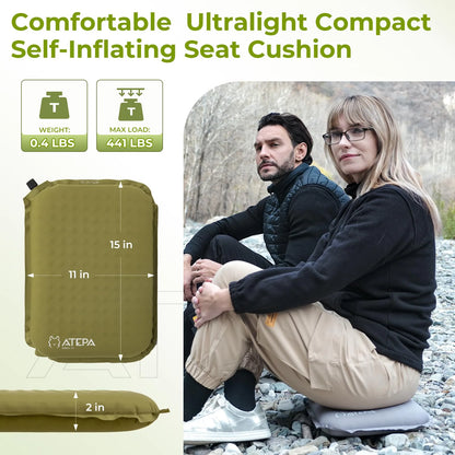 Self-inflating camping seat pad view 3