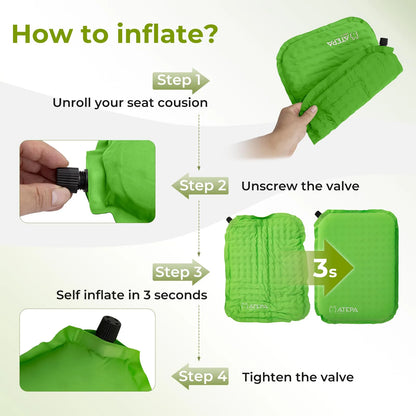 Self-inflating camping seat pad view 17