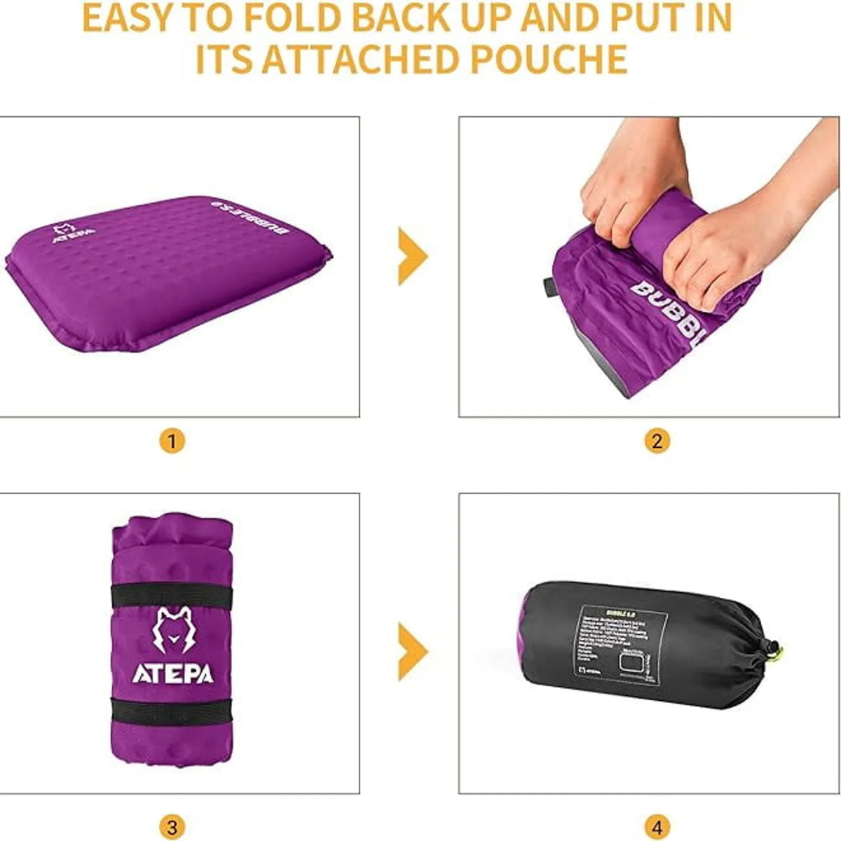 Self-inflating camping seat pad view 29