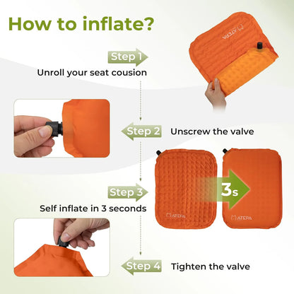 Self-inflating camping seat pad view 36