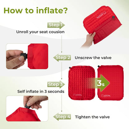 Self-inflating camping seat pad view 39