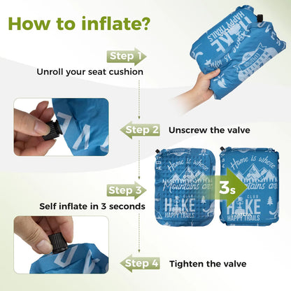 Self-inflating camping seat pad view 49
