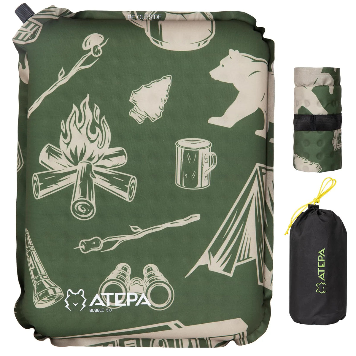 Self-inflating camping seat pad view 54
