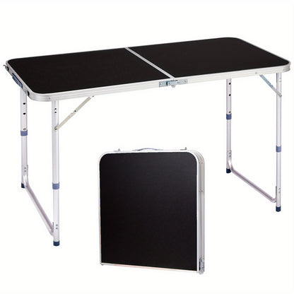 Outdoor Folding Picnic Table – Aluminum Alloy Rectangle Camping Table, Lightweight & Durable, Multi-Size 3ft/4ft for Patio, Backyard & Camping