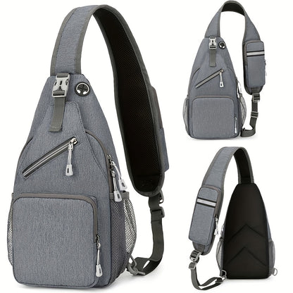 Crossbody Bag for Women & Men, Large Capacity Single Shoulder Bag with Zipper, Lightweight Multi-Pocket Design, Casual Sling Bag for Travel, Hiking, Work & Daily Use – Multiple Colors Available