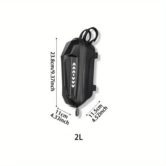Electric Scooter Handlebar Bag Front Storage 2L Large Capacity – Portable Waterproof Handlebar Pouch for Phone, Wallet & Essentials, Universal Fit for E-Scooter, Bike & Bicycle