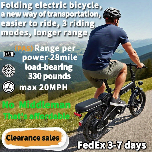 Folding Electric Bike 48V 500W, 15-20MPH Commuter E-Bike for Adults