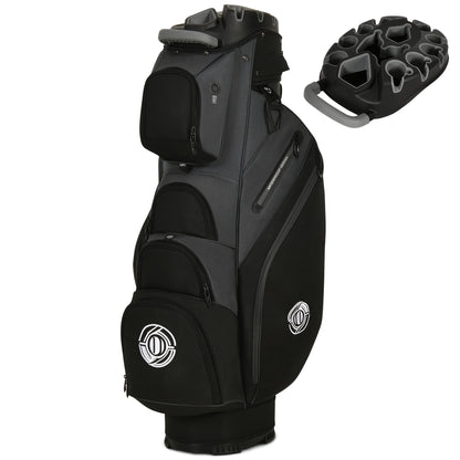 Golf Cart Bag 14-Way Full Length Dividers Protect Clubs 8 Zippered Pockets Cooler Pocket Valuables Pocket Ergonomic Shoulder Straps Rain Cover Water Repellant Unisex Professional Golf Bag Multiple Colors