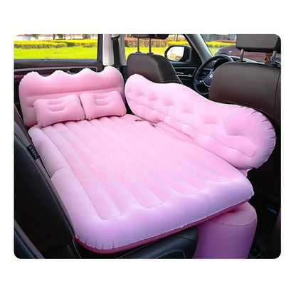 SUV Air Mattress Inflatable Car Bed Portable Camping Mattress Universal Flocked Blow Up Bed for SUV Trunk Back Seat with Storage Bag Repair Kit for Car Camping Travel Road Trip Multiple Colors