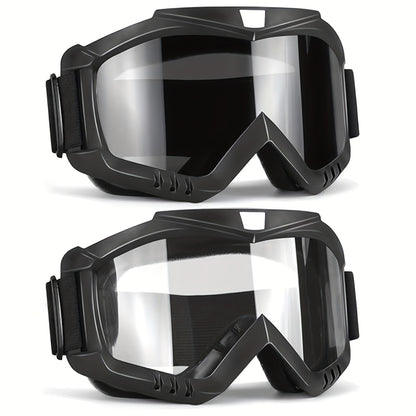 Ski Goggles 2-Pack Unisex UV400 Anti-Fog TPU Frame Adjustable Elastic Strap Snow Goggles for Skiing Snowboarding Ice Hockey Alpine Skiing – Fits All Face Shapes
