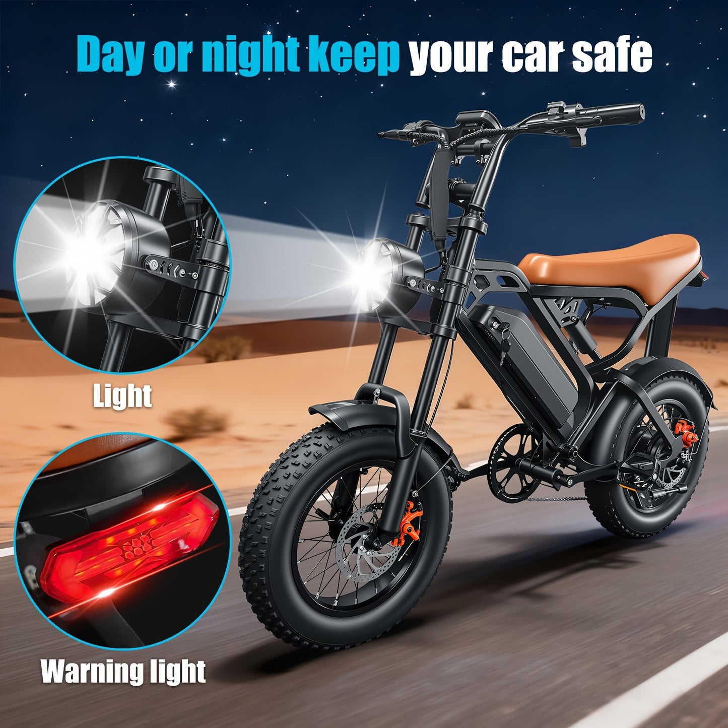 Electric Mountain Bike 749W Motor 48V 13AH Battery Full Suspension Fat Tire Off-Road E-Bike 27.9MPH Max Speed 5-Speed LED Display Adult Electric Bicycle All Terrain