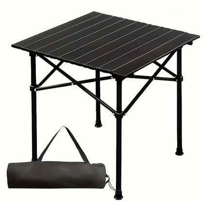 Folding Camping Table with Storage Bag – Large Portable Outdoor Picnic Table for Camping, BBQ, Garden, Backyard & Self-Driving Tours, Lightweight Foldable Car Picnic Table for Family Outdoor Use
