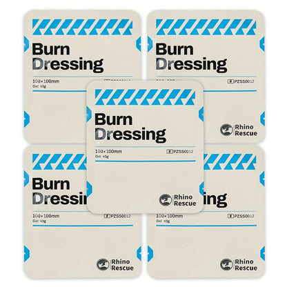 Cooling Gel Pad 5-Pack 4x4 Inch Non-Adherent Burn Dressing – Hydrogel First Aid Wound Care Pads for Burns, Blisters & Scalds, Portable Emergency Preparedness Kit for Home Outdoor Camping