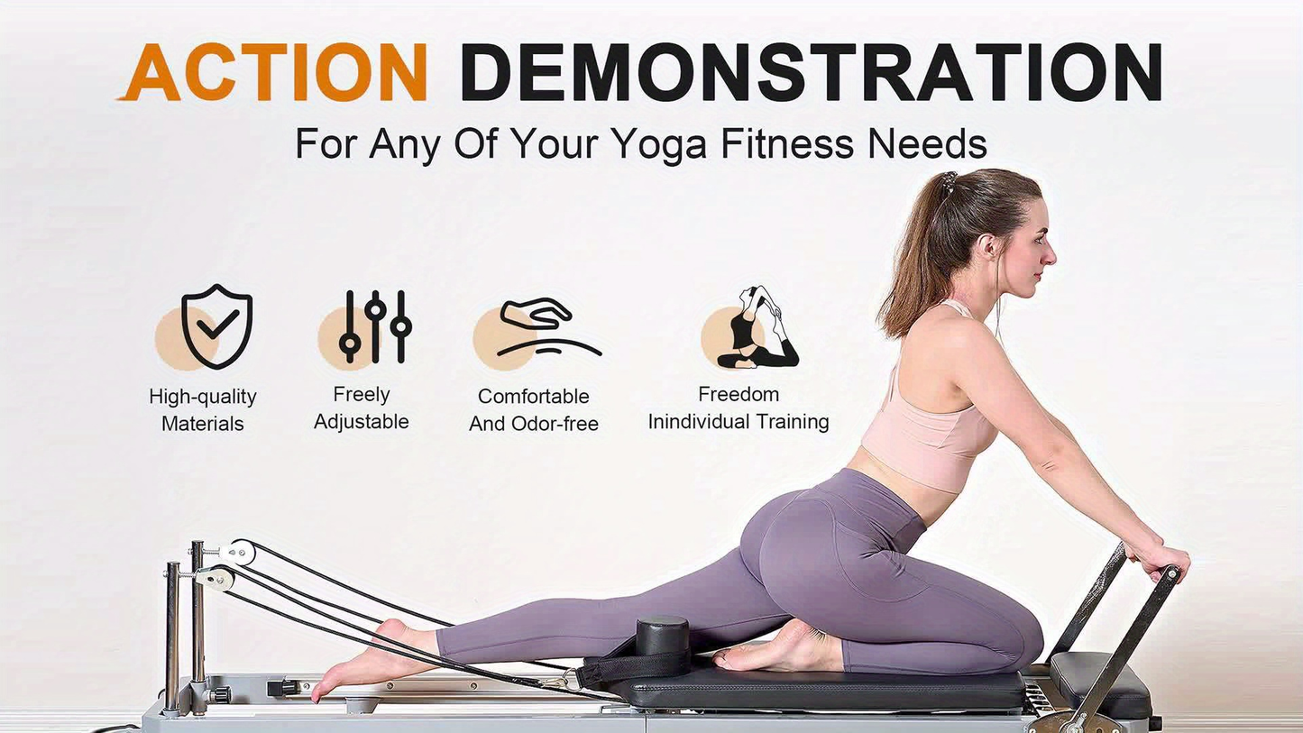 Pilates Reformer Machine for Home Gym – Foldable Pilates Equipment with Adjustable Resistance Springs, 11-Level Intensity, Smooth Sliding Rails, 330 lbs Capacity for Beginners & Advanced