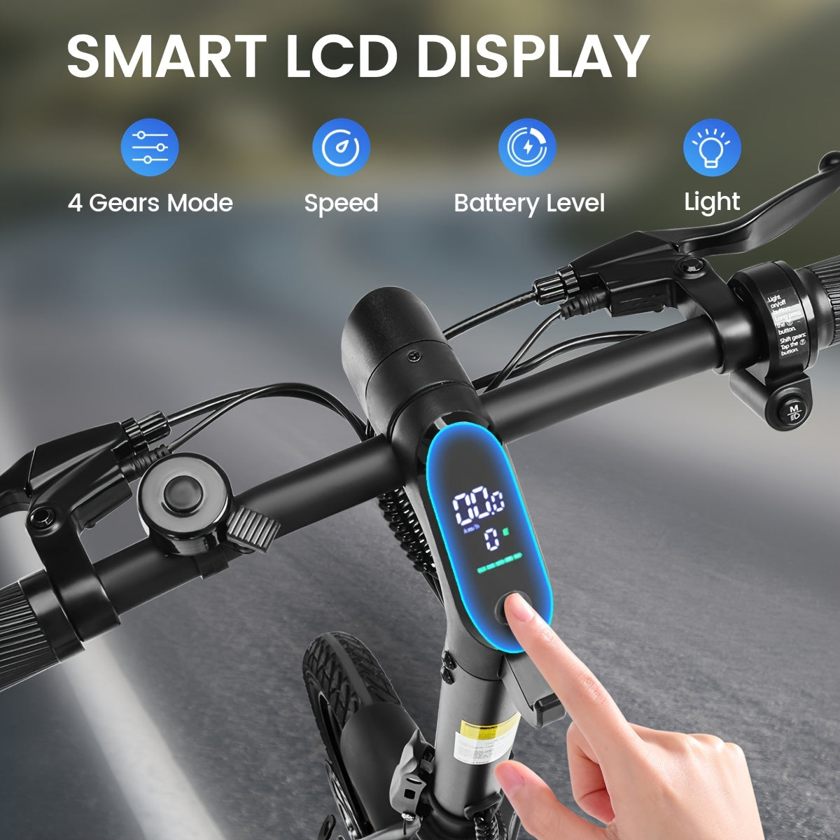 Folding Electric Bike for Adults 500W Motor 36V 7.8Ah Lithium Battery, 14-Inch Portable Foldable Ebike with LCD Display, 19.9MPH Max Speed, Compact Urban Commuter & Outdoor Cycling Electric Bicycle