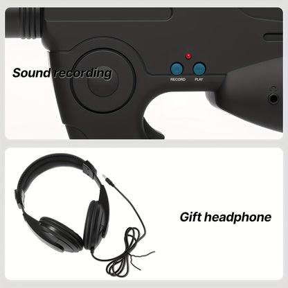 Bionic Ear Sound Amplifier with 8x Monocular Telescope, Long-Range Digital Audio Listening Device with Headphones for Bird Watching Nature Observation Outdoor Surveillance, Compact Lightweight Spy Ear