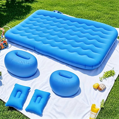 SUV Air Mattress Inflatable Car Bed Portable Camping Mattress Universal Flocked Blow Up Bed for SUV Trunk Back Seat with Storage Bag Repair Kit for Car Camping Travel Road Trip Multiple Colors