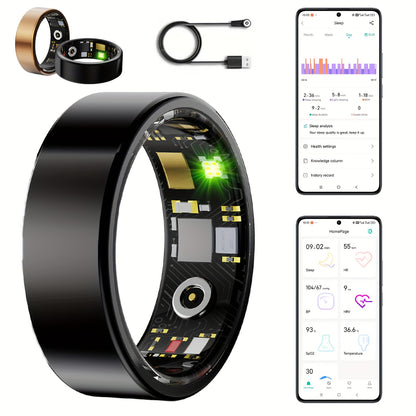Waterproof Smart Ring – Sleep & Fitness Tracker for Men Women