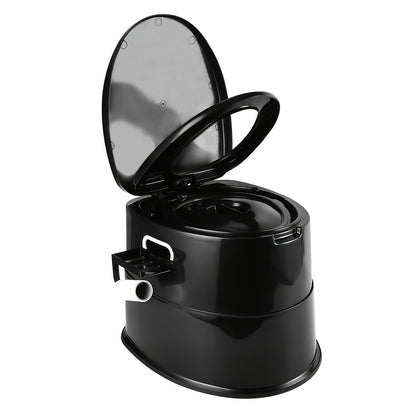 Extra Large Portable Toilet for Adults – Indoor Outdoor Commode with Detachable Inner Bucket & Removable Paper Holder, Lightweight Compact Design for Camping, Boating, Van Life & Emergency Use