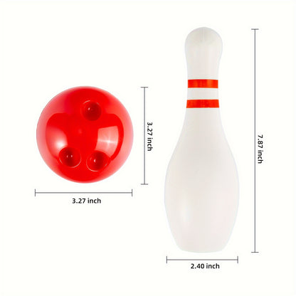 Light-Up Kids Bowling Set with 10 Pins & 2 Balls - Glowing Indoor Outdoor Bowling Game for Boys & Girls, 7.87-Inch Tall Pins, Fun Toddler Toy Set, Perfect Birthday Gift for Kids