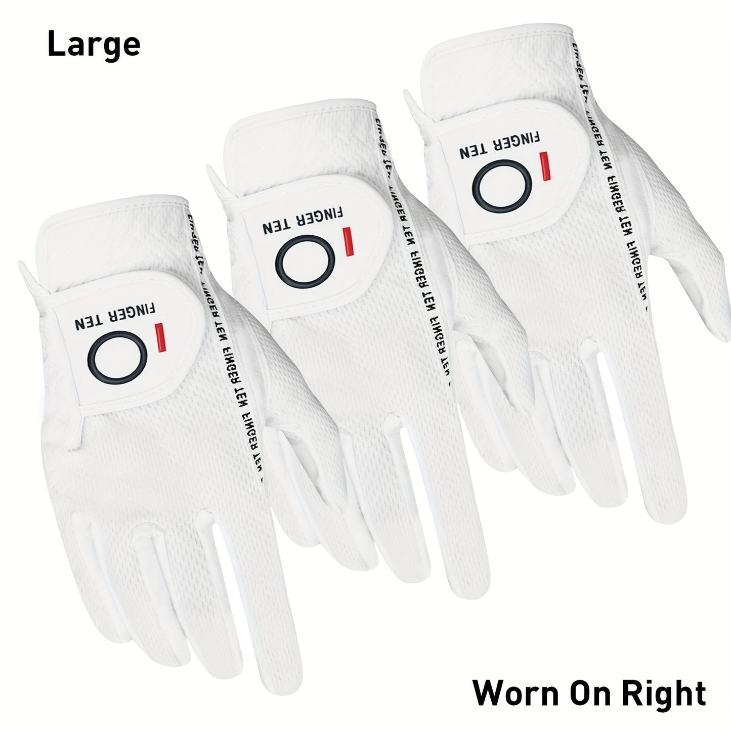 Wet Weather Golf Gloves Rain Grip 3-Pack for Men | Breathable Water-Resistant Golf Gloves for Left & Right Hand – Durable Comfortable Fit in Hot & Wet Conditions (Black, Gray, White | S–3XL)