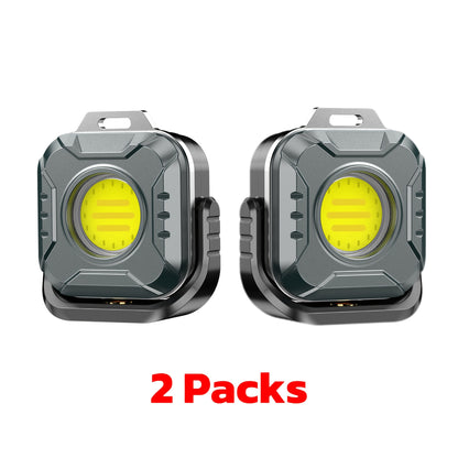 COB LED Work Light Rechargeable 500 Lumen 6 Modes Adjustable Color Temp Mini Tactical Flashlight for Camping Garage Car Repair Emergency EDC