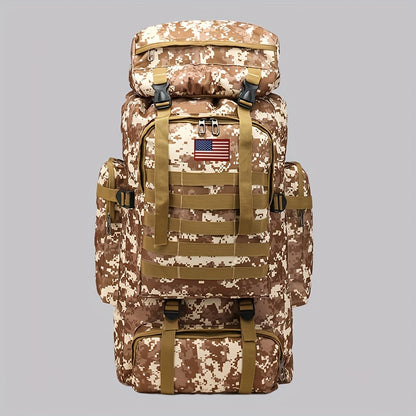 Military Hiking Backpack 80L – Tactical 3-Day Assault Pack Oxford Fabric DIY System for Camping Hunting Travel Unisex